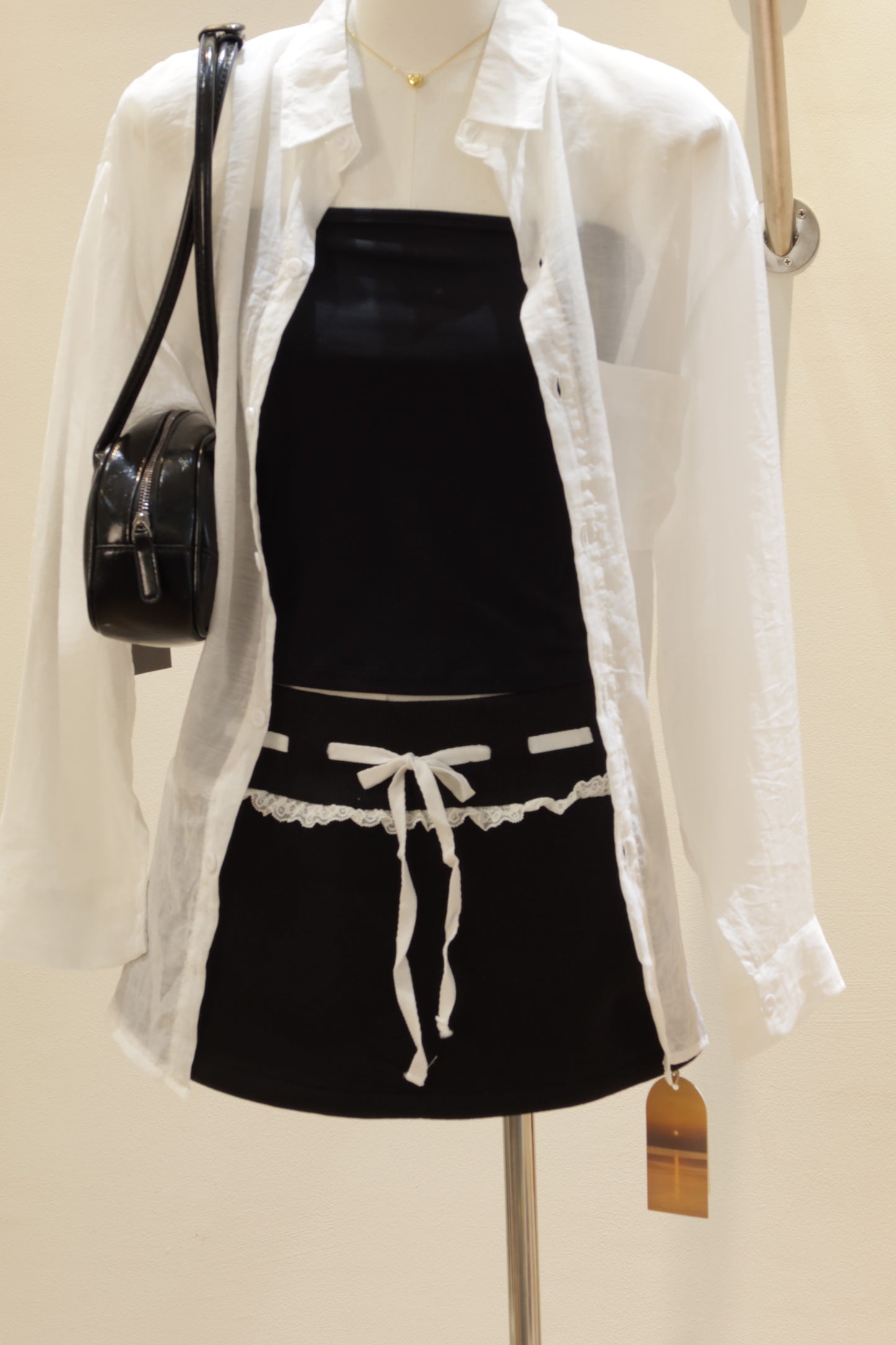 KS white detailed sweatskirt