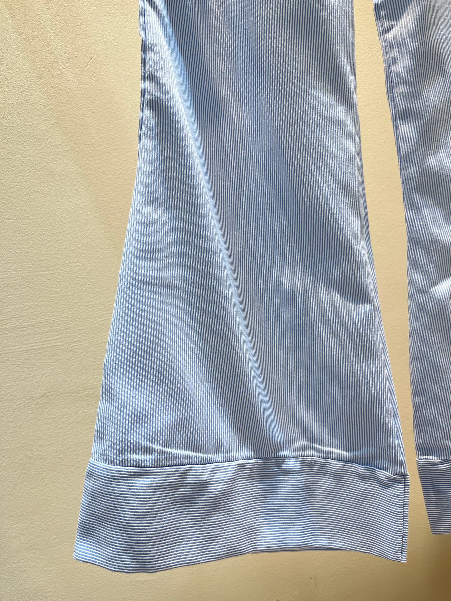 Flared blue stripes pants