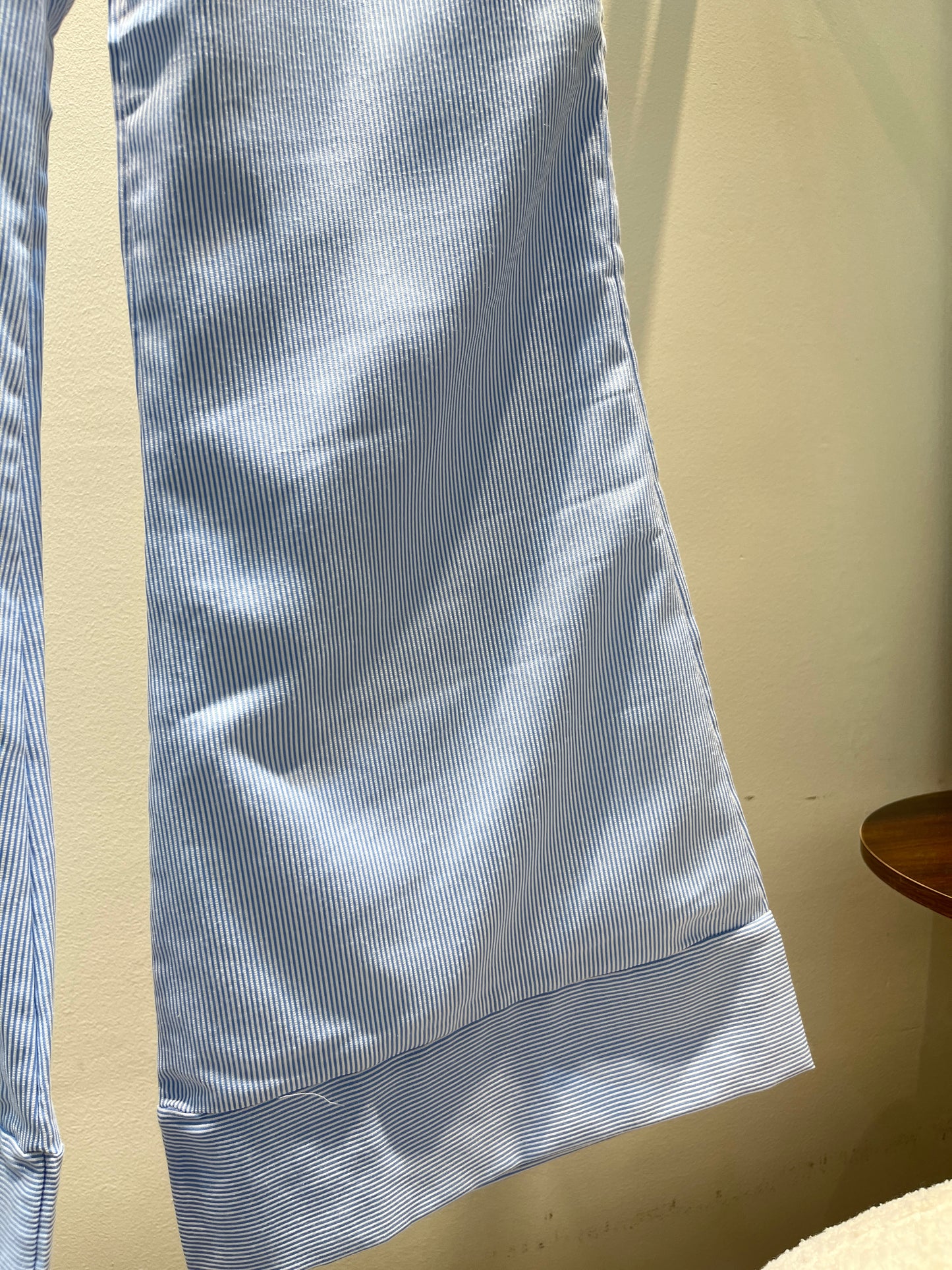 Flared blue stripes pants