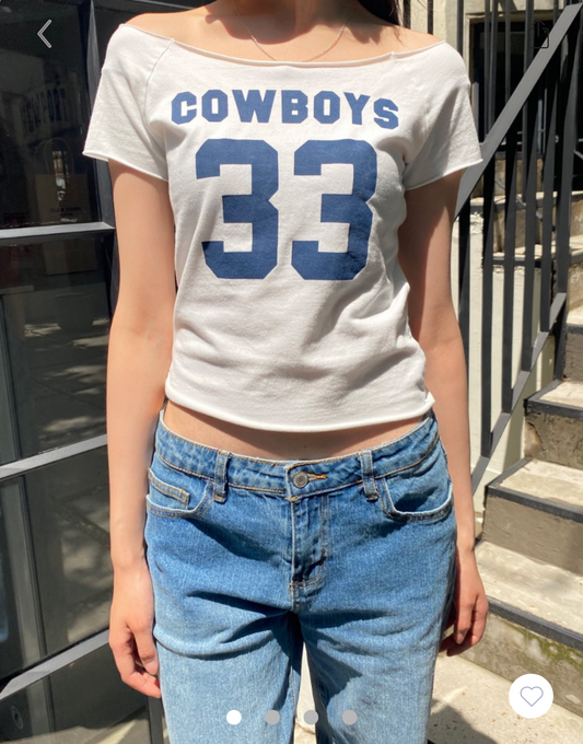 BRANDY Bonnie Cowboys 33 Top - White
