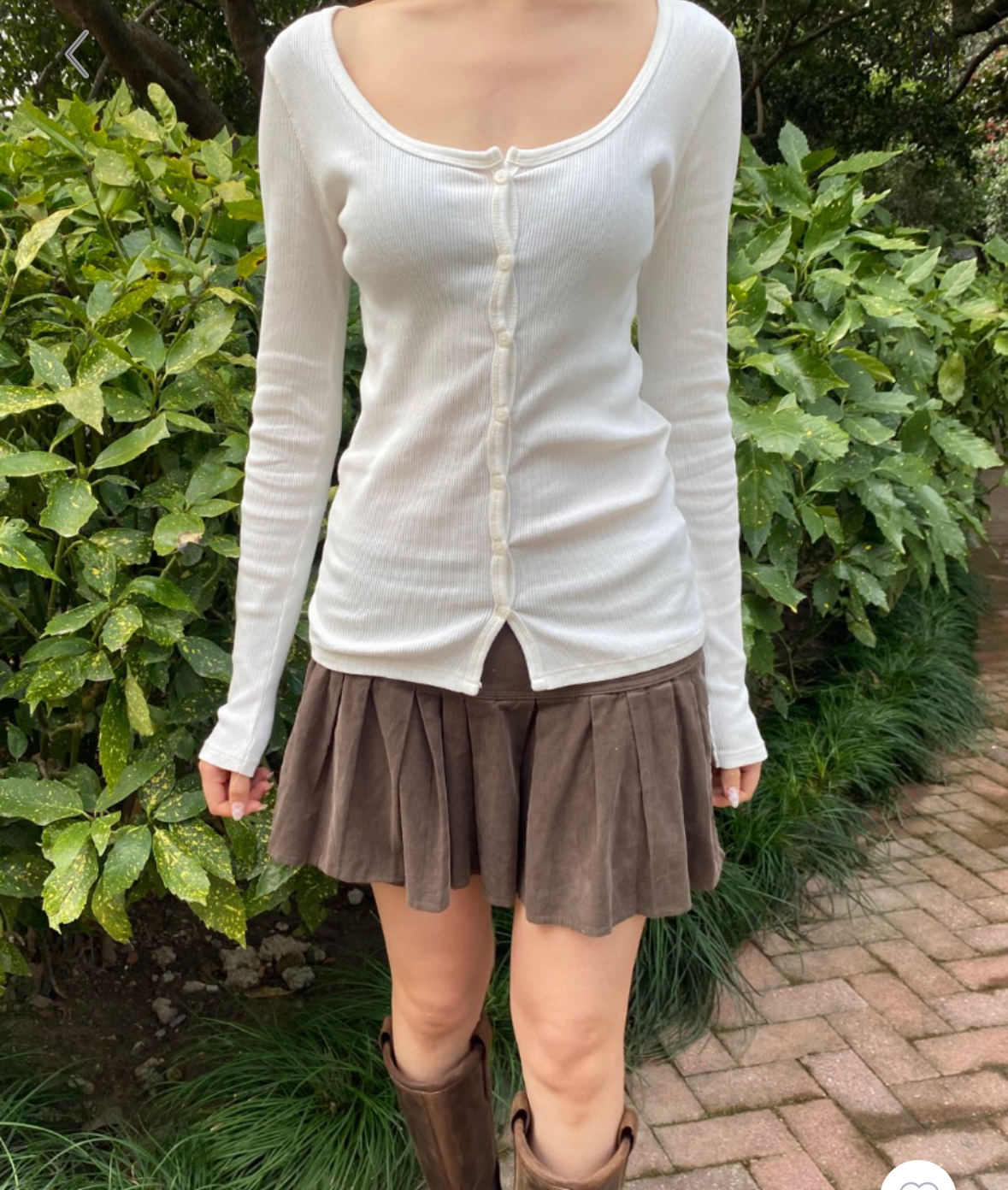 BRANDY Zelly Ribbed Top - White