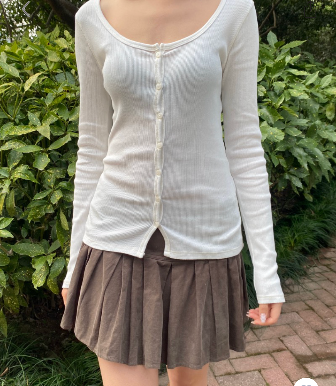 BRANDY Zelly Ribbed Top - White