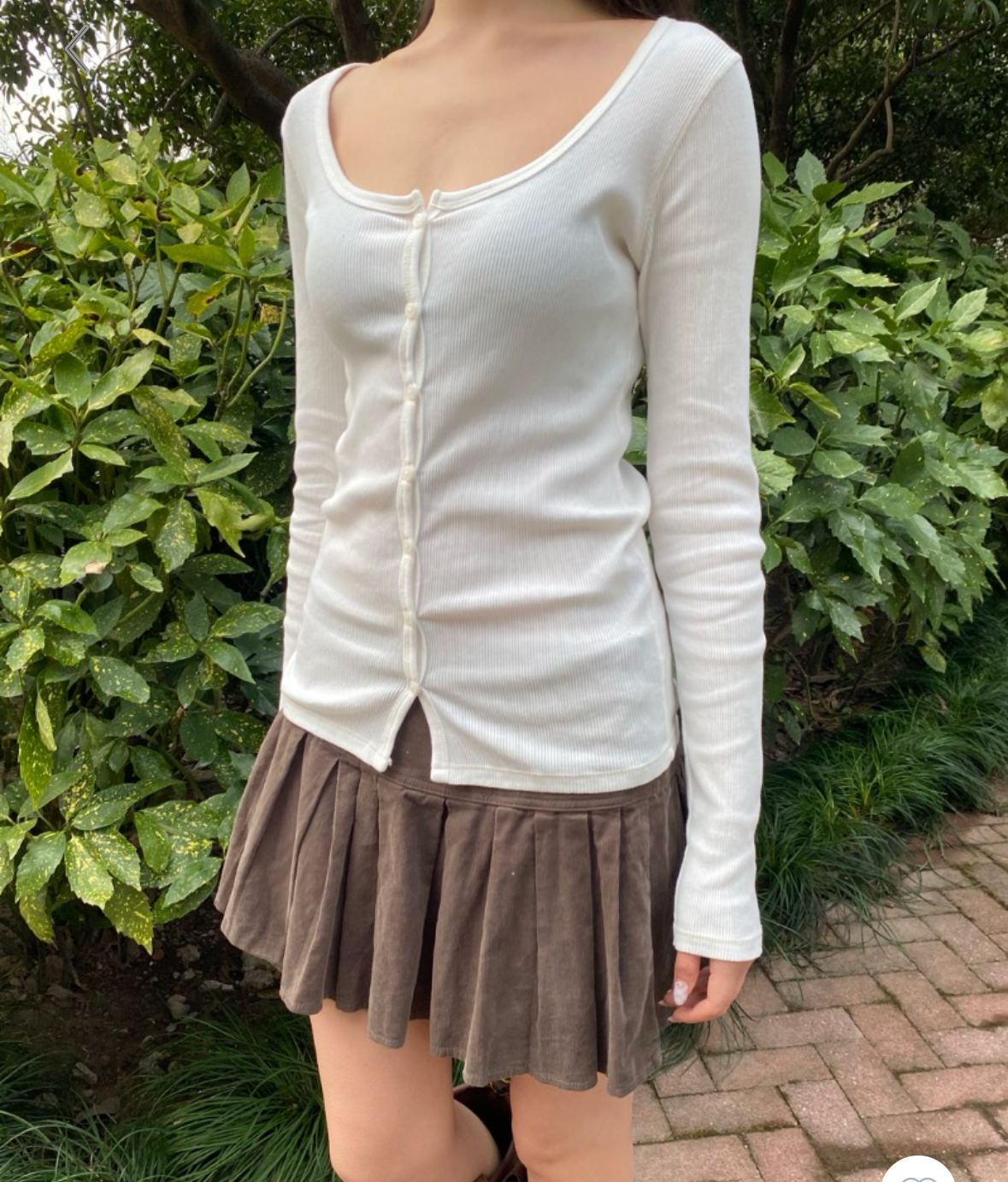 BRANDY Zelly Ribbed Top - White