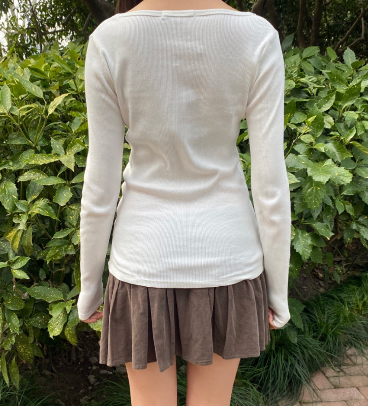 BRANDY Zelly Ribbed Top - White