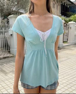 BRANDY Naia Top - Light Blue