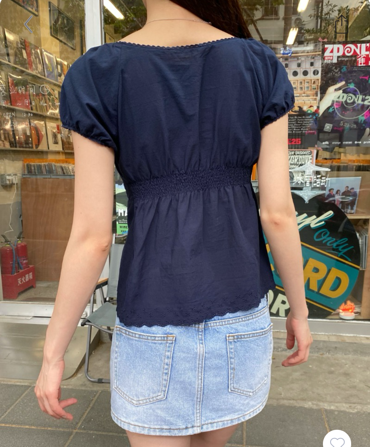 BRANDY Blair Top - Navy/S