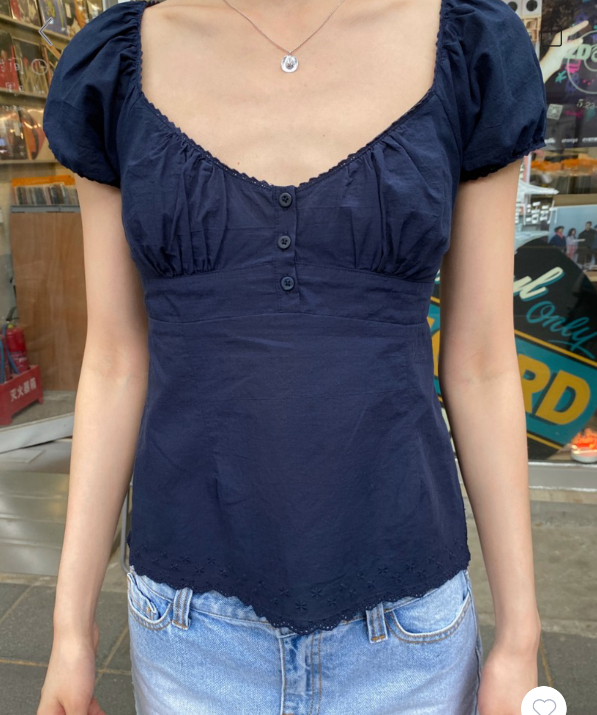 BRANDY Blair Top - Navy/S