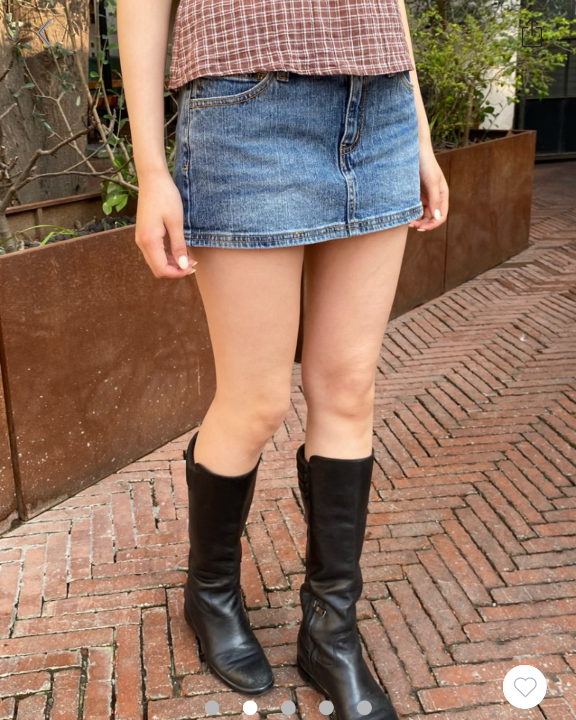 BRANDY Malia Mini Denim Skirt