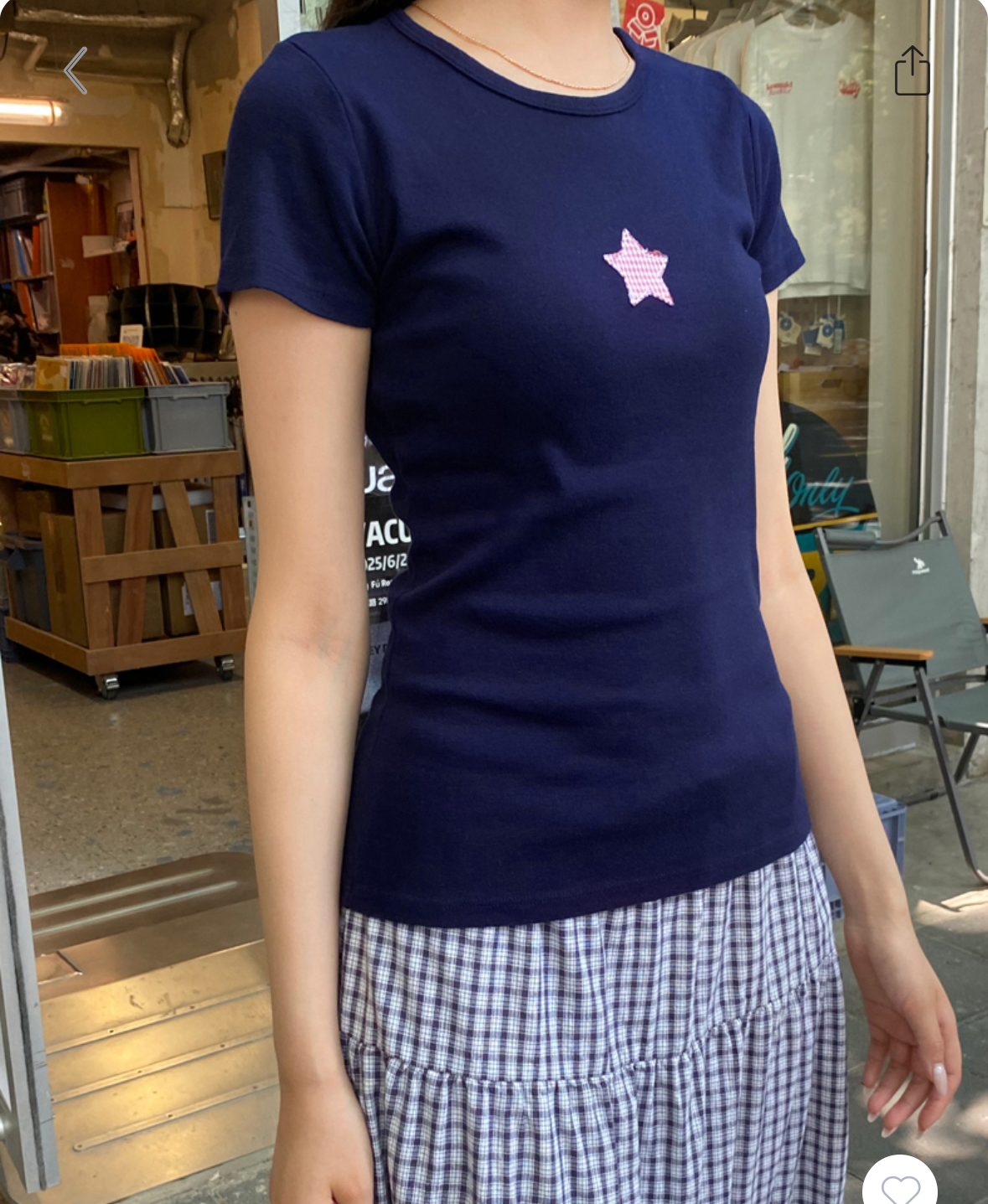 BRANDY Hailie Star Top - Navy/S