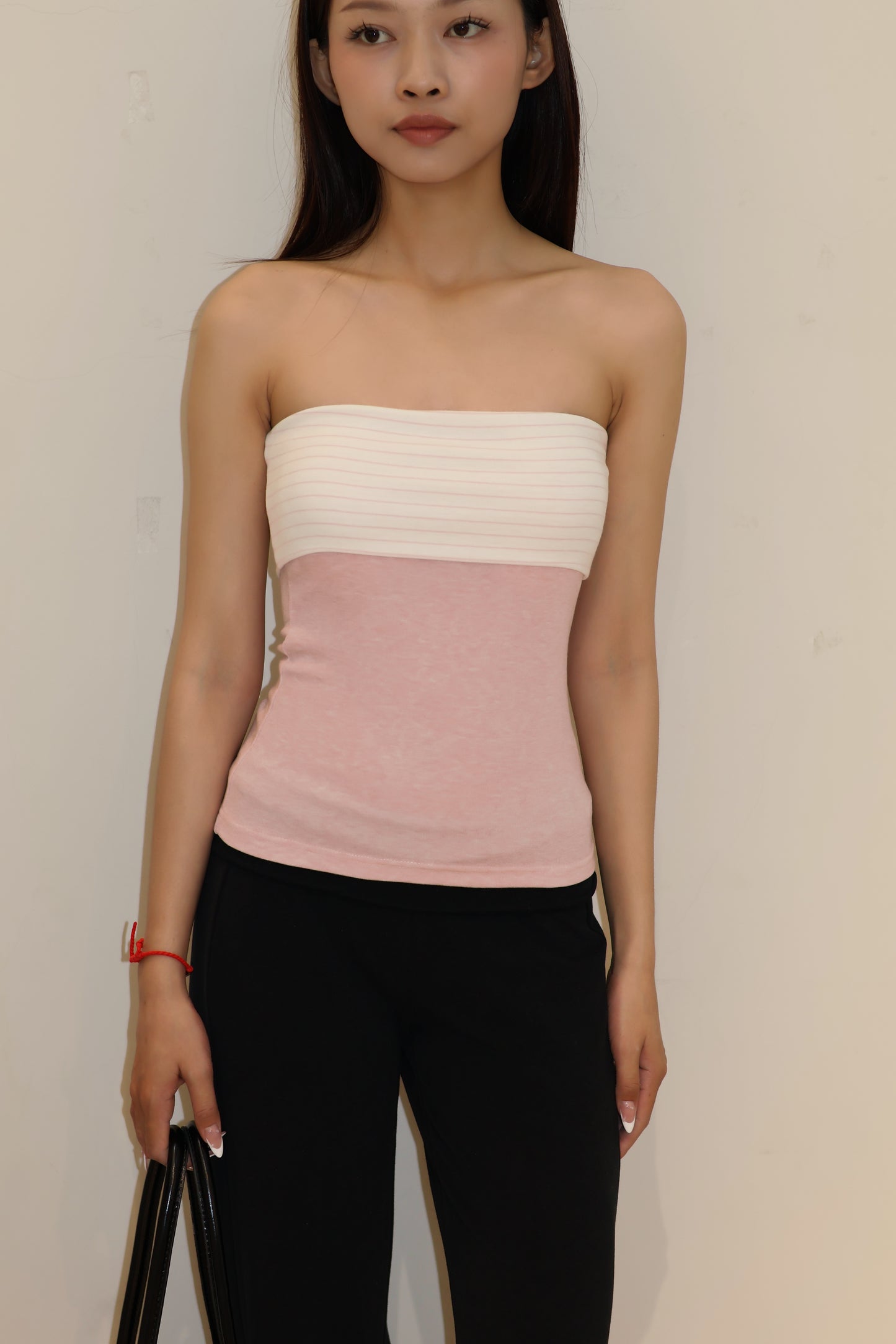 PINK STRIPES TUBE TOP