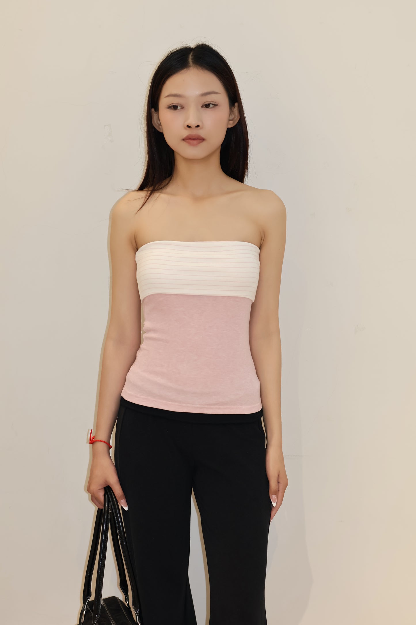 PINK STRIPES TUBE TOP