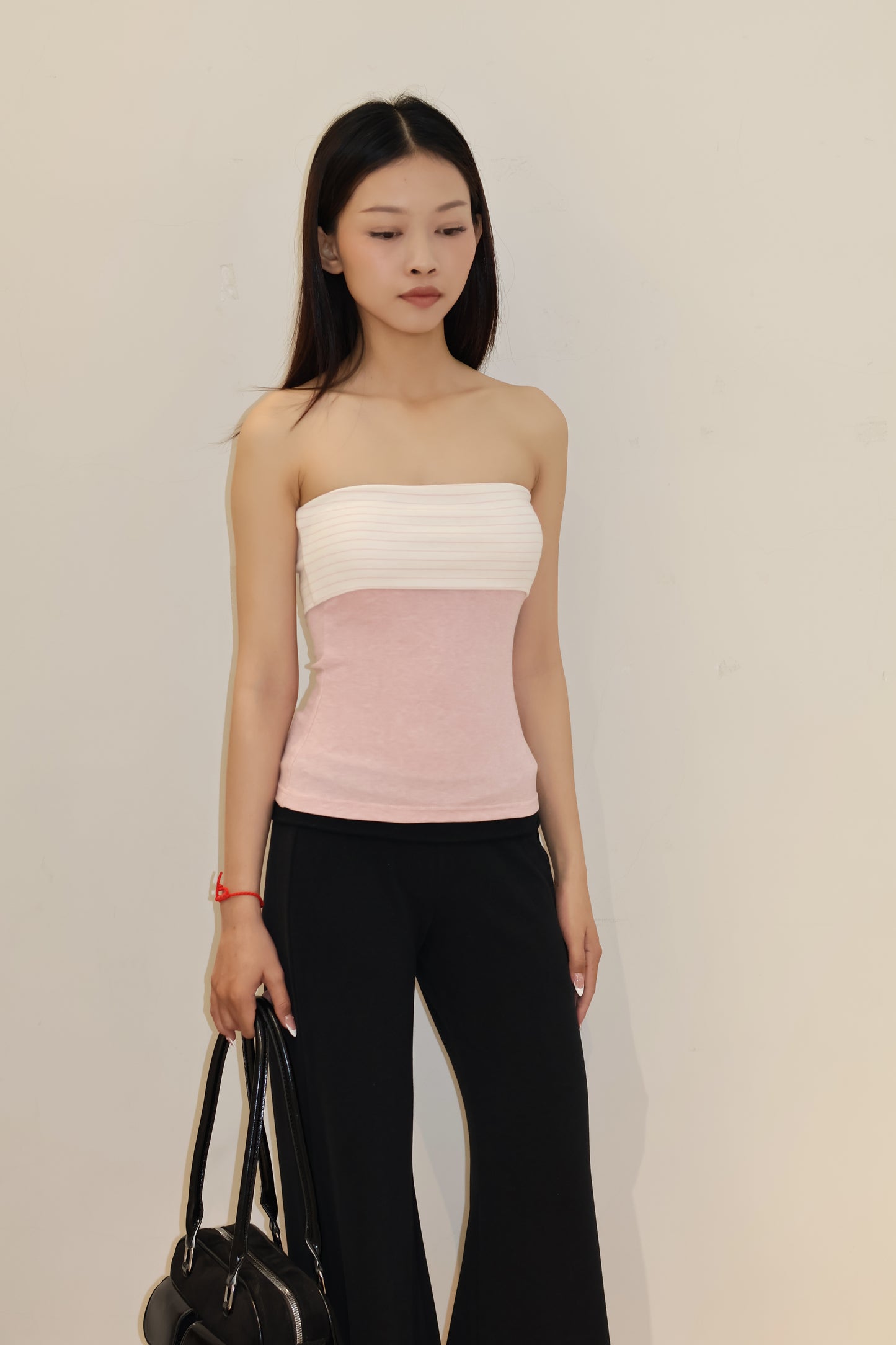 PINK STRIPES TUBE TOP