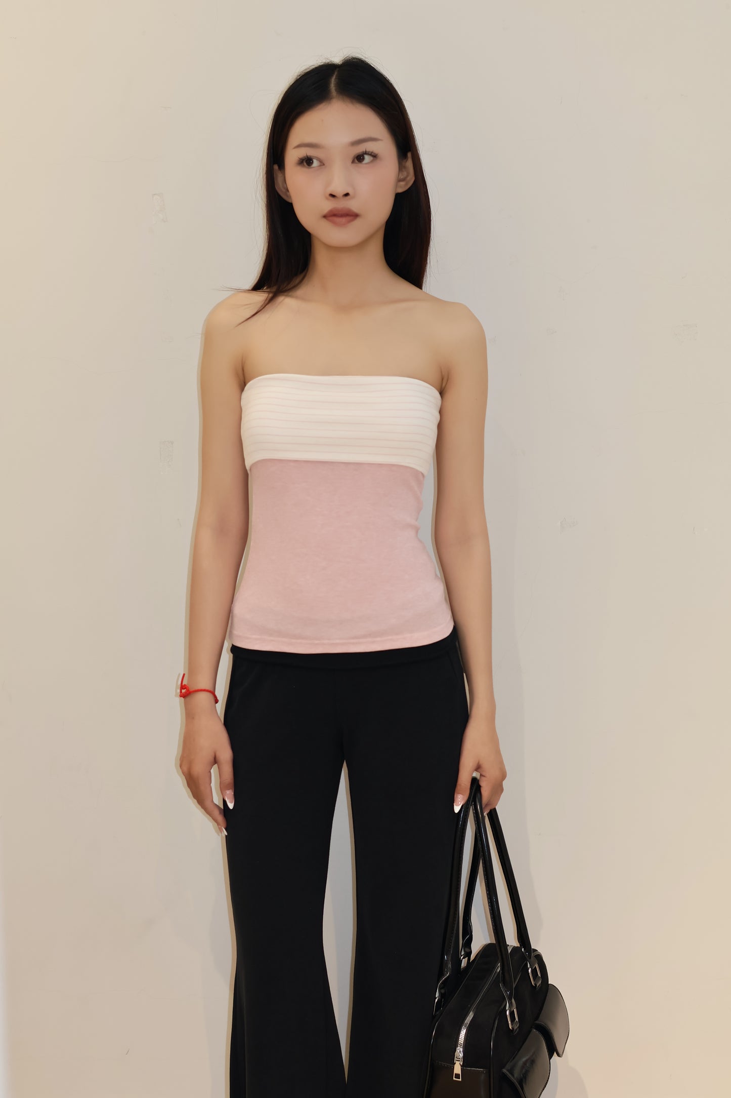PINK STRIPES TUBE TOP