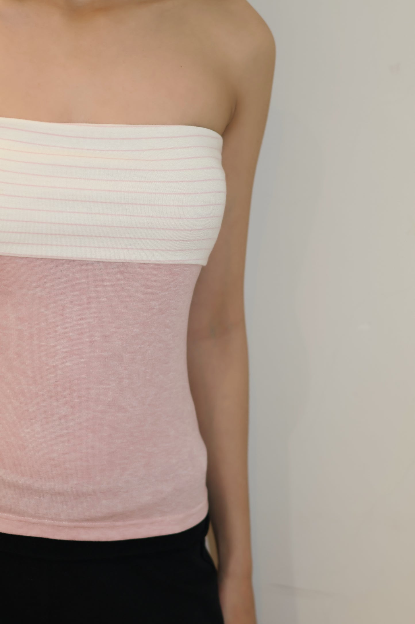 PINK STRIPES TUBE TOP