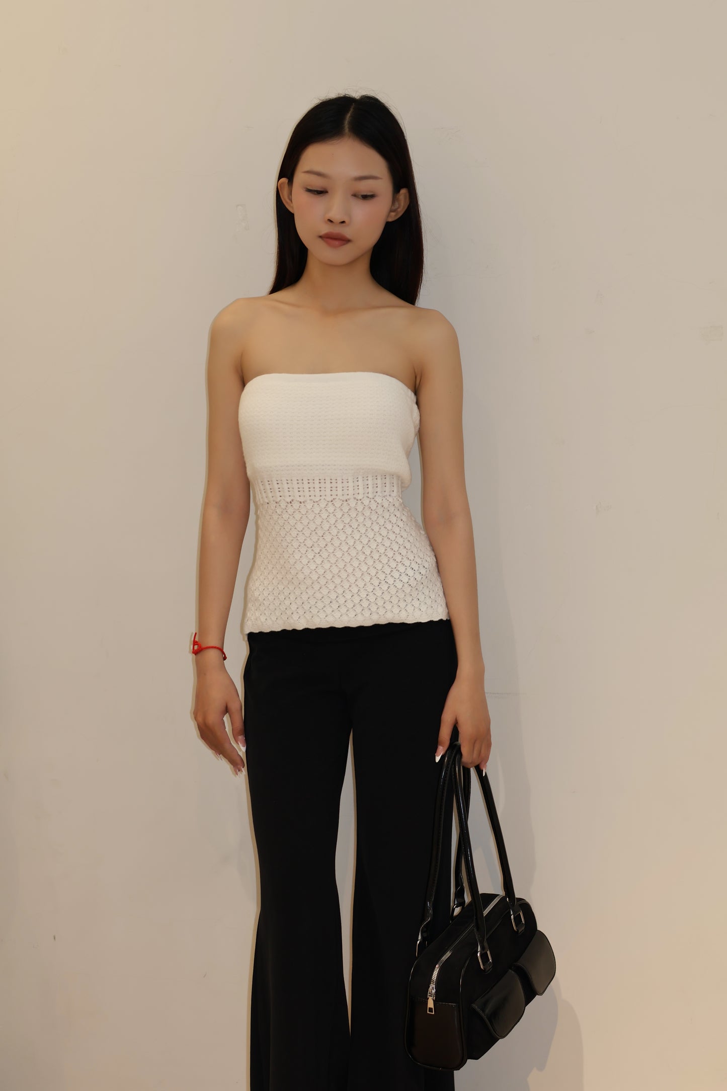 Crochet flowy tube top