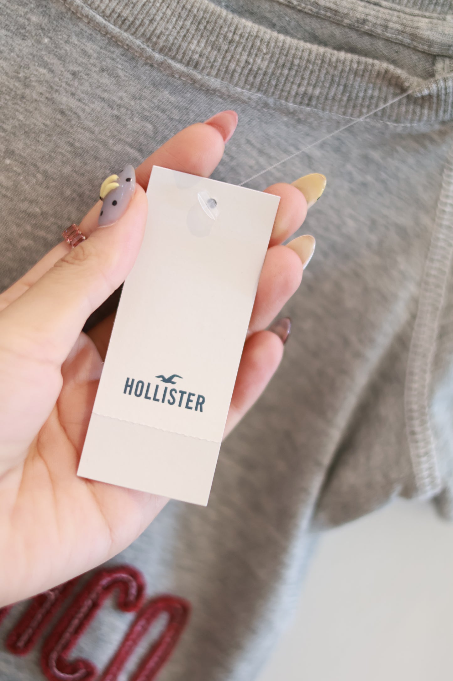 HOLLISTER Grey Logo Baby Tee