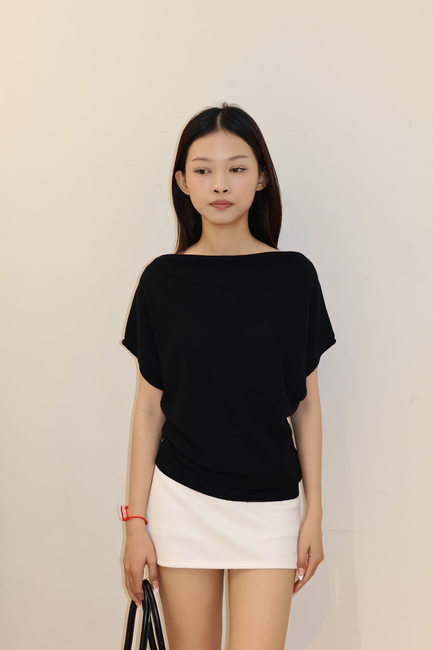 Short sleeve basic half shoulder