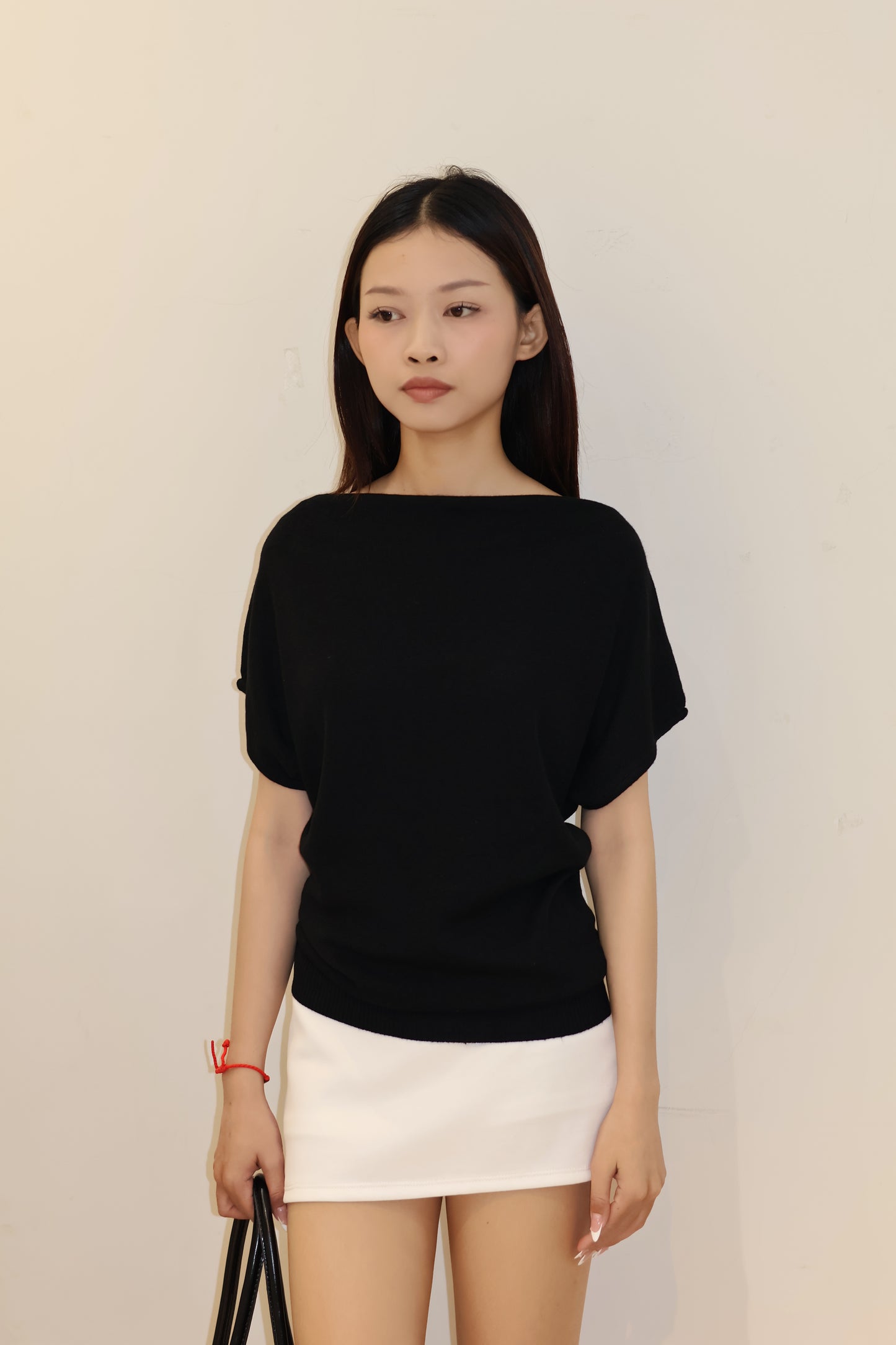 Short sleeve basic half shoulder
