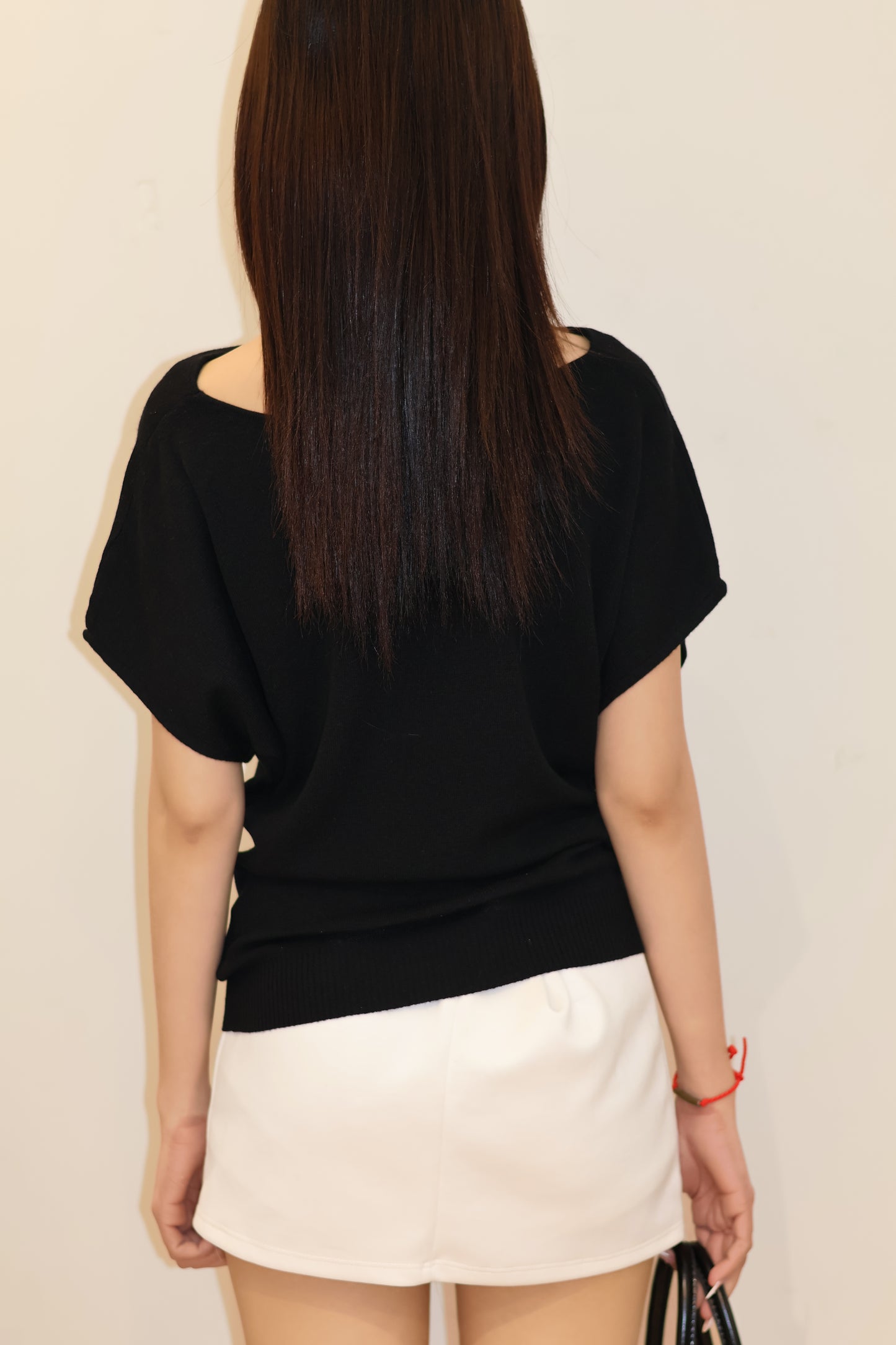 Short sleeve basic half shoulder