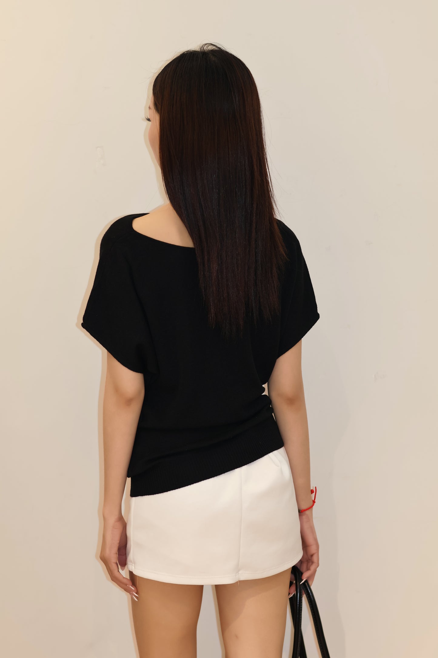 Short sleeve basic half shoulder
