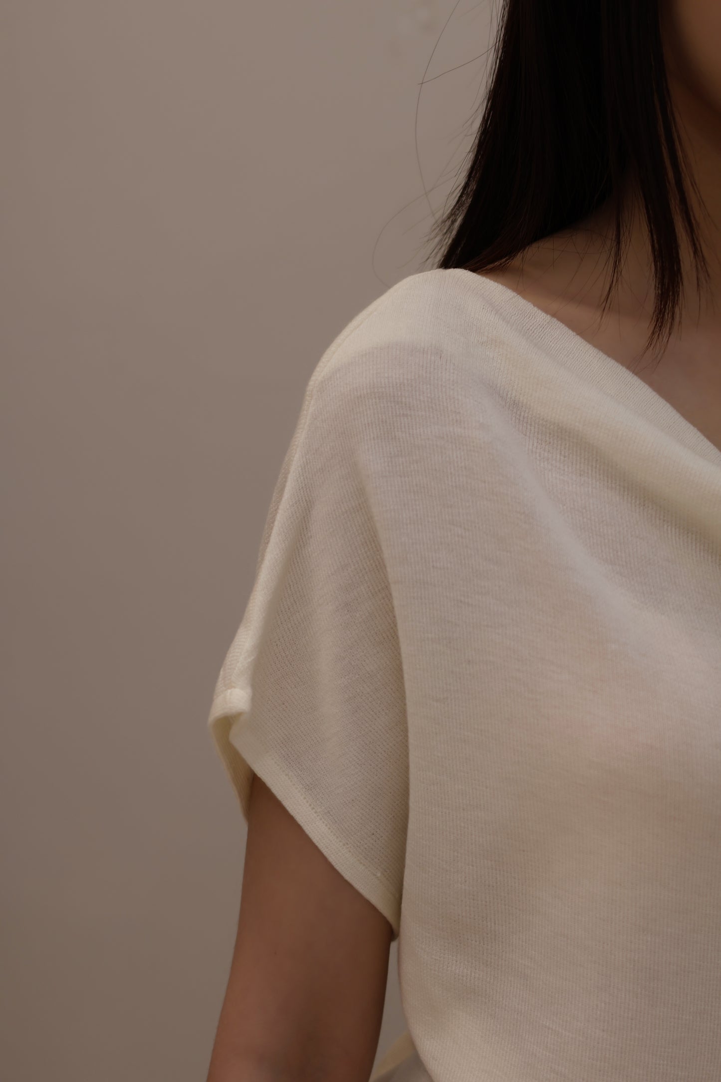 Short sleeve basic half shoulder