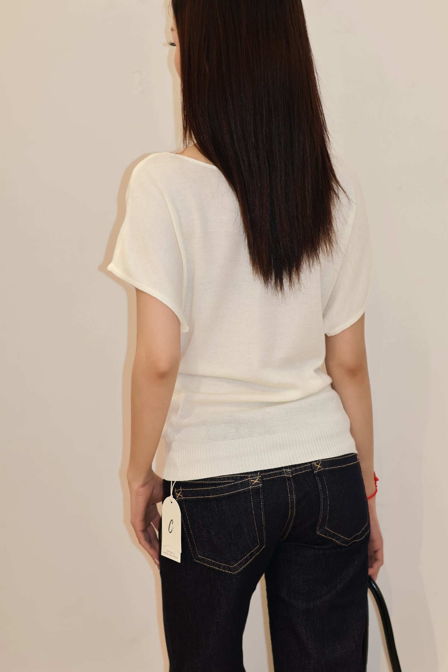 Short sleeve basic half shoulder