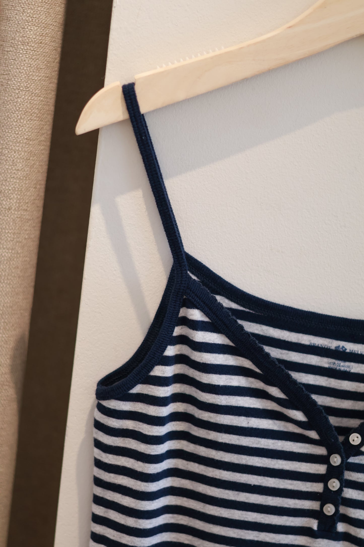 BRANDY Lorene Striped Tank - Navy Blue