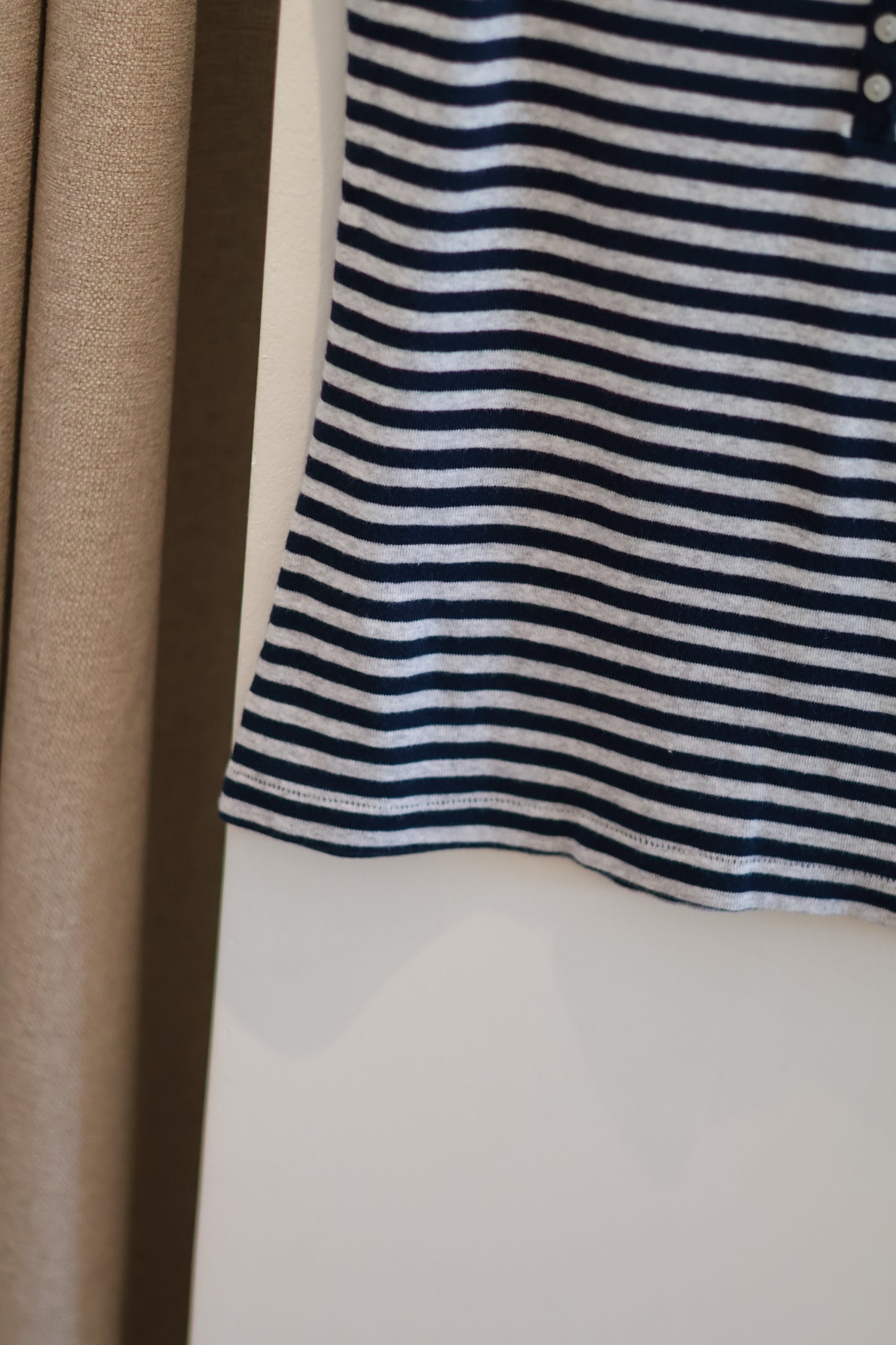 BRANDY Lorene Striped Tank - Navy Blue