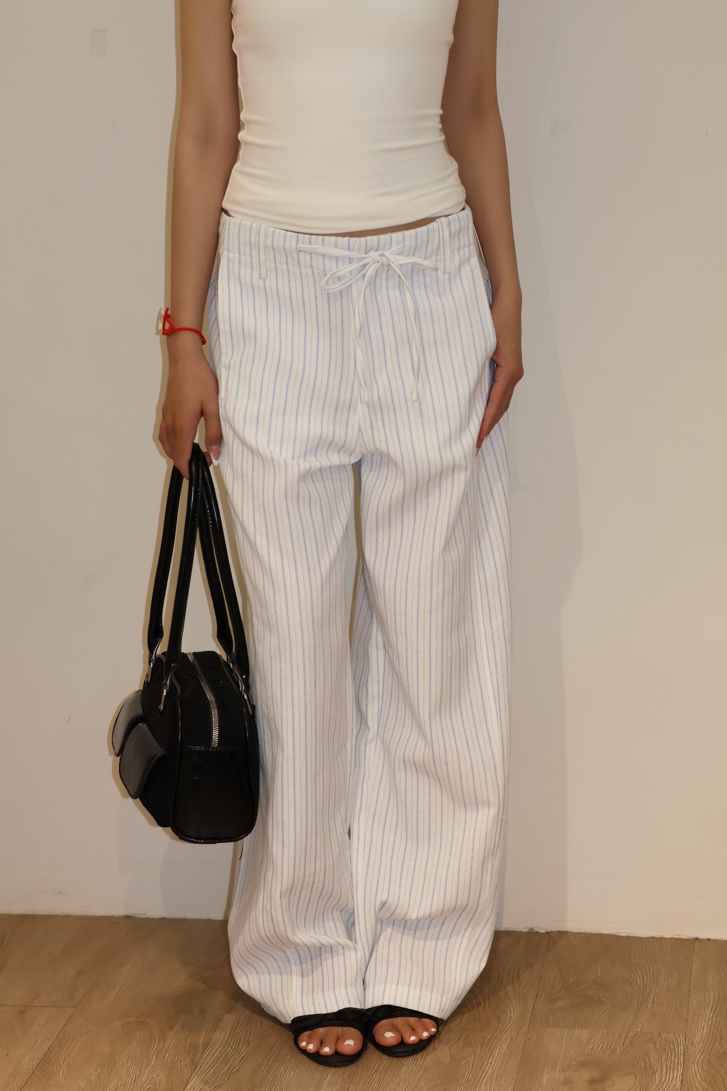 LIGHT STRIPED LINEN BOTTOMS