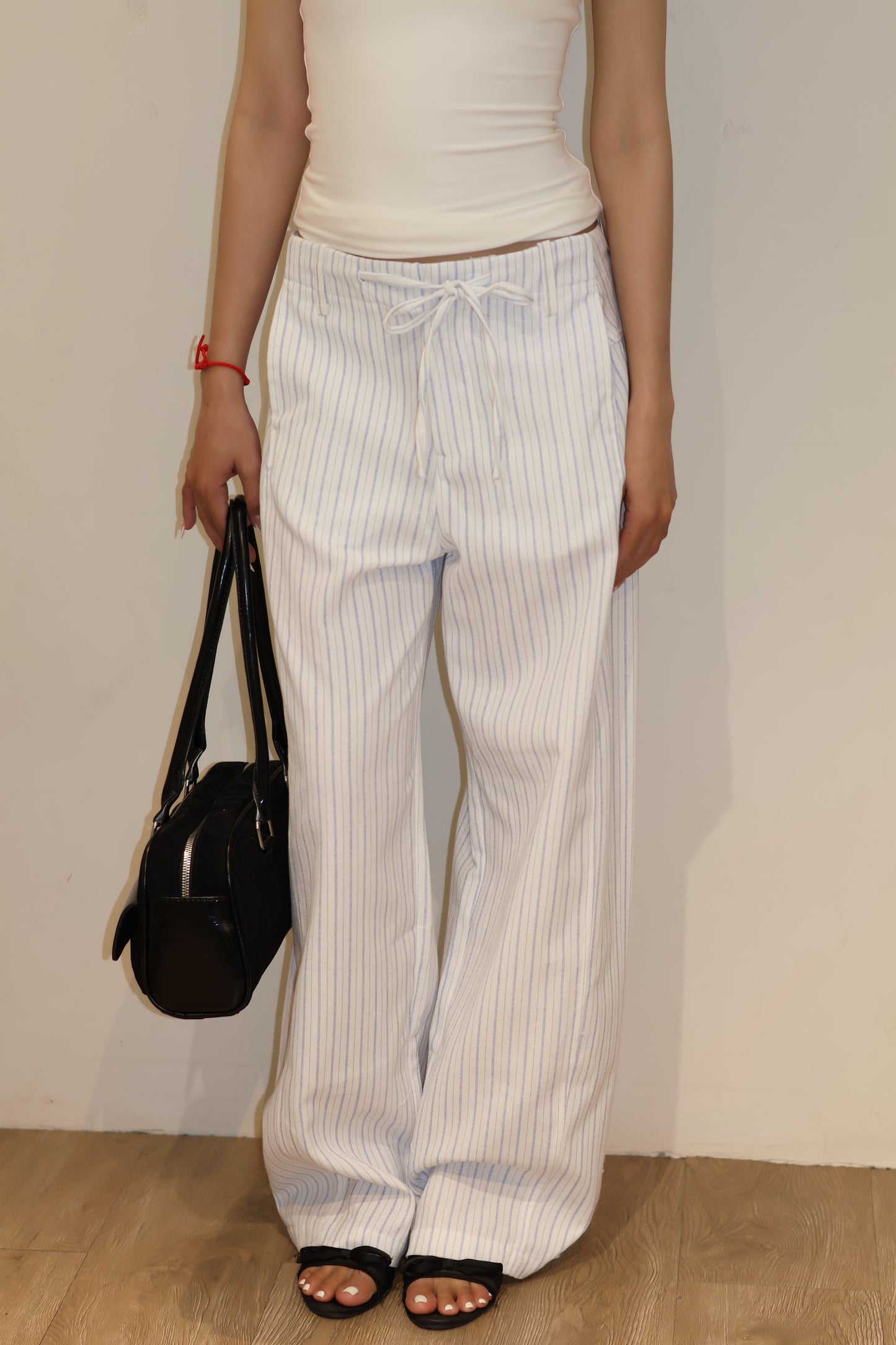 LIGHT STRIPED LINEN BOTTOMS