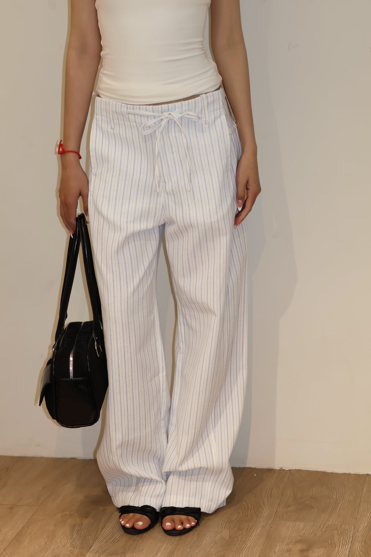 LIGHT STRIPED LINEN BOTTOMS