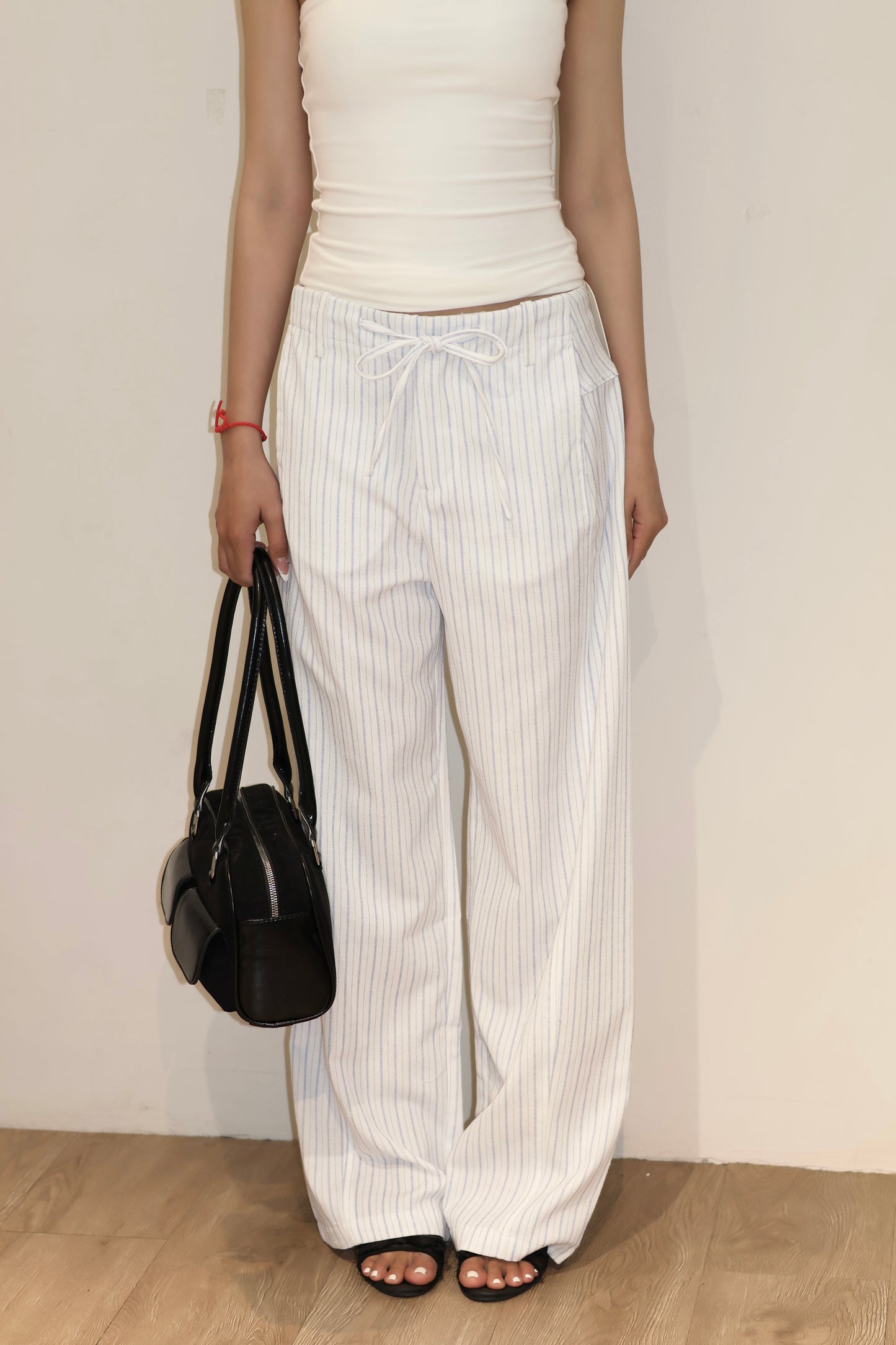 LIGHT STRIPED LINEN BOTTOMS