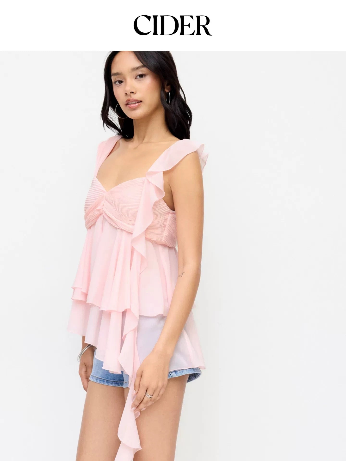 CIDER CHIFFON LAYERED TOP