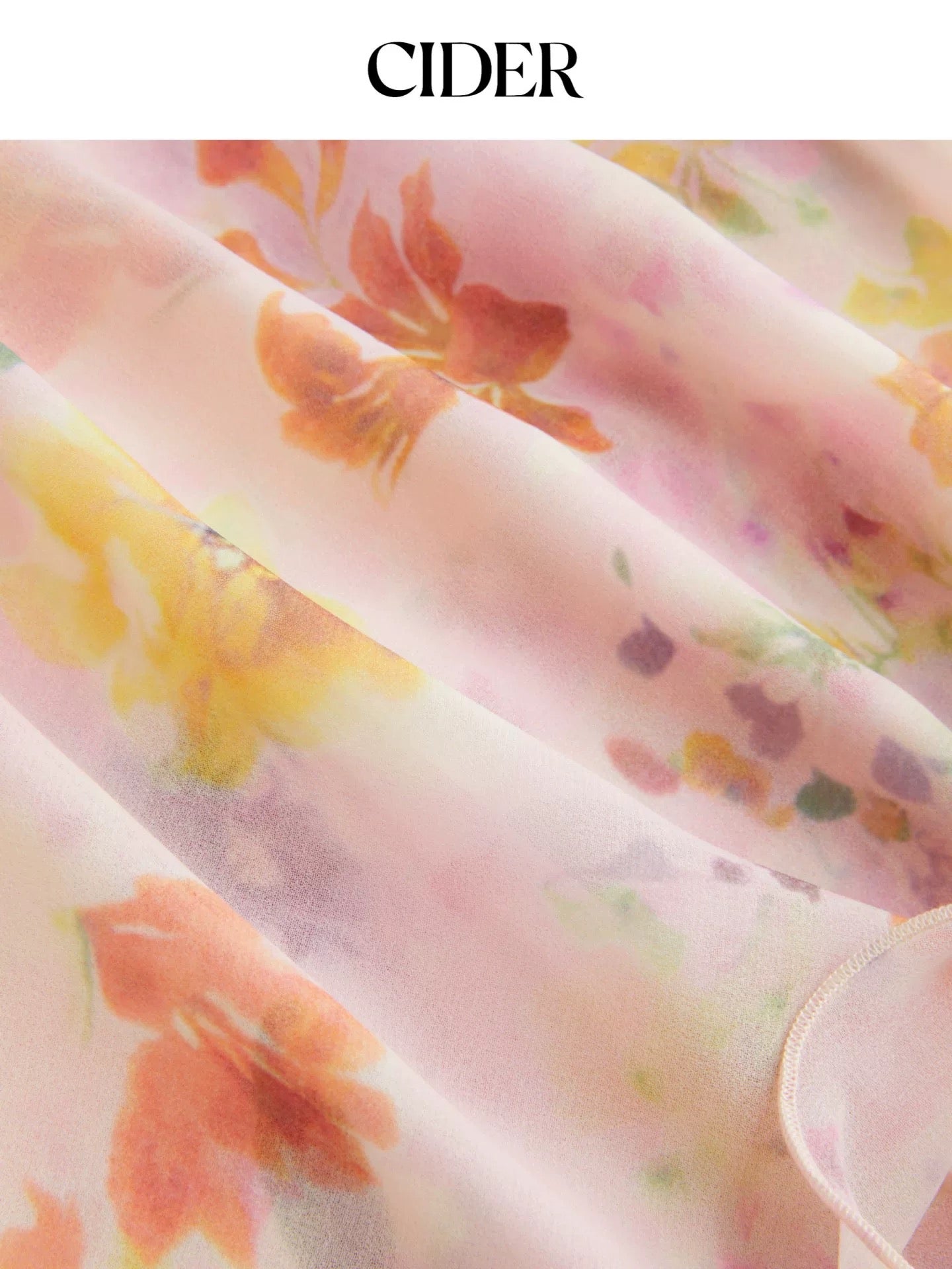 CIDER FLORAL FLOWY HALTER TOP