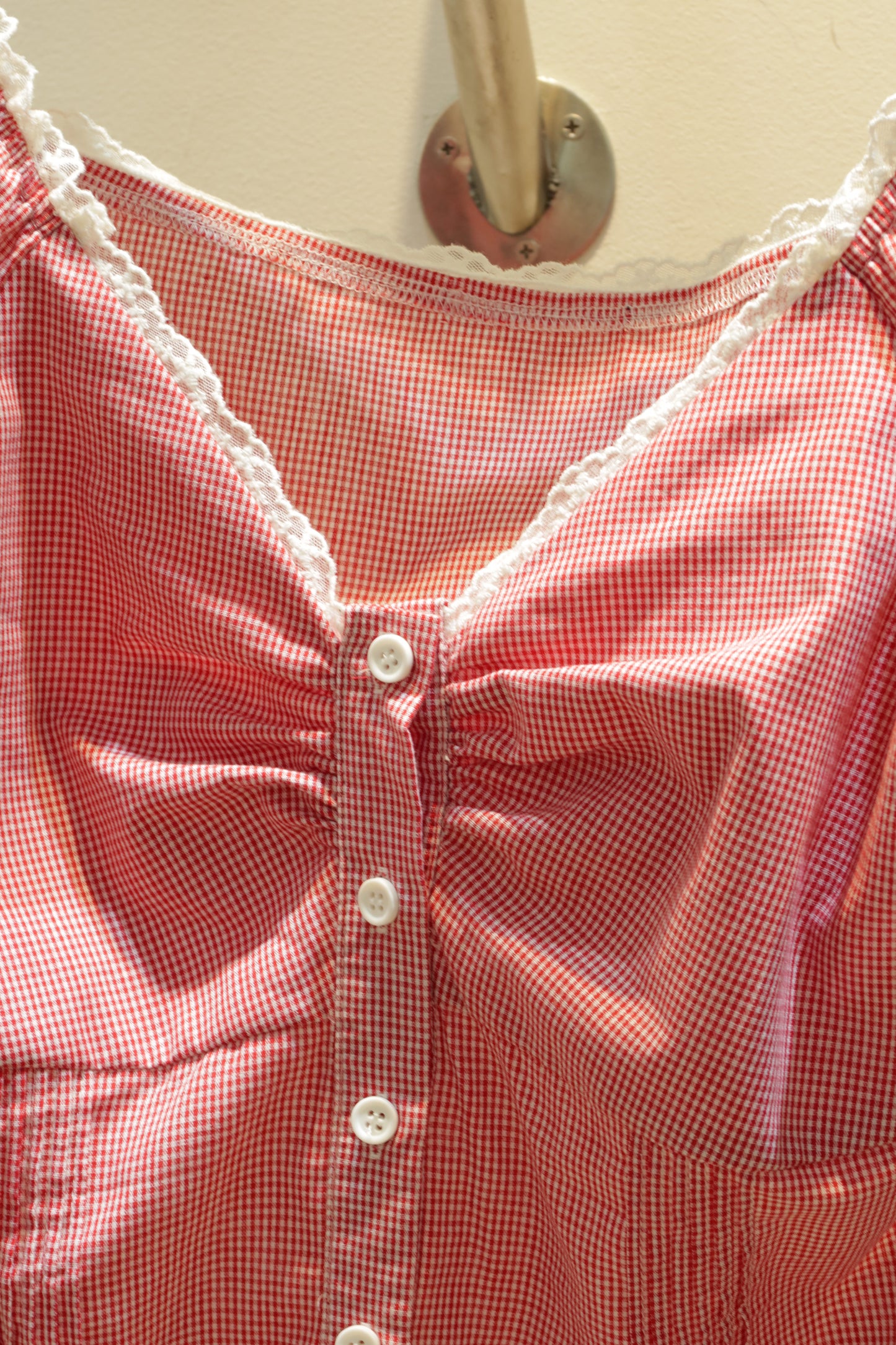 Gingham BM style top