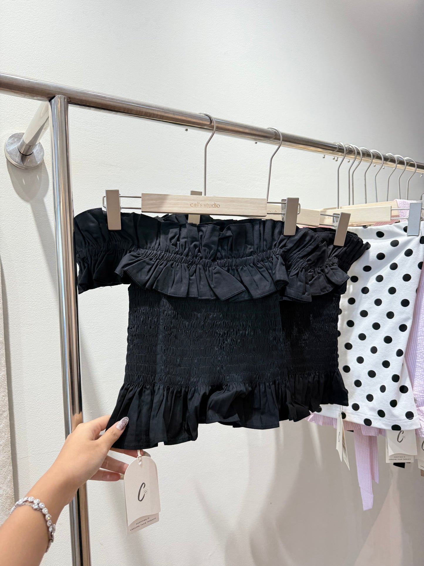 Black khaki off shoulder