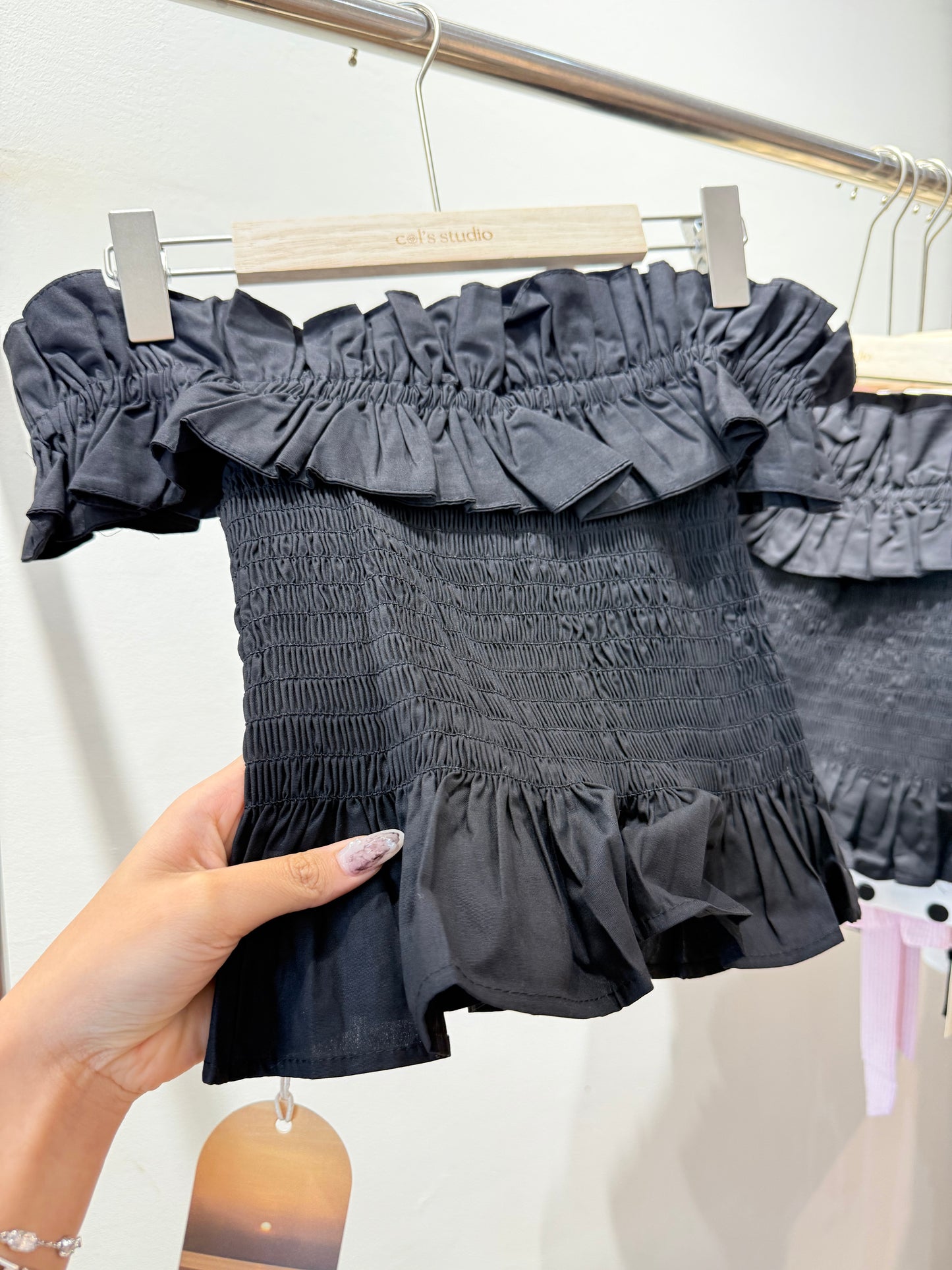 Black khaki off shoulder