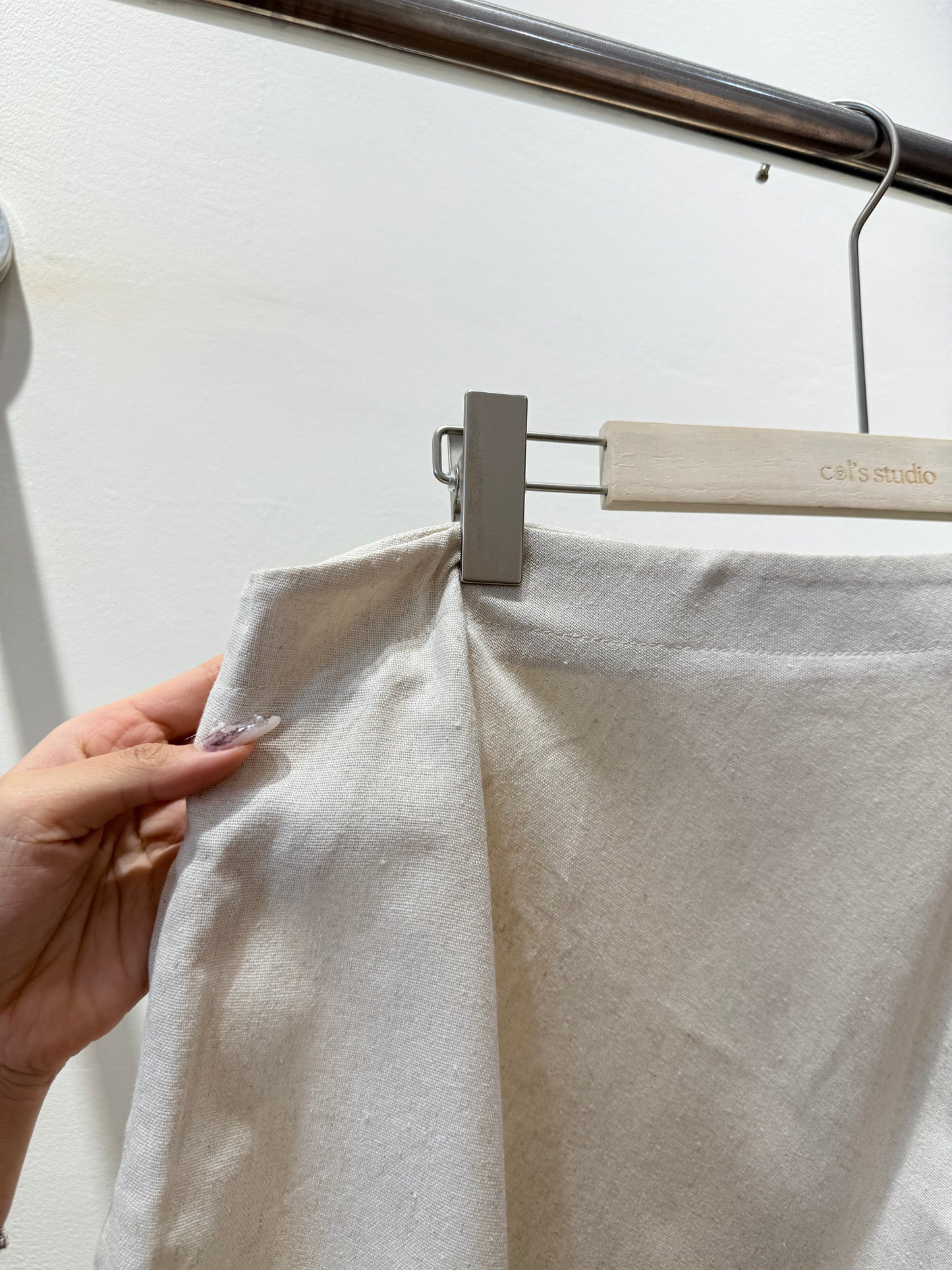 khaki half shoulder top