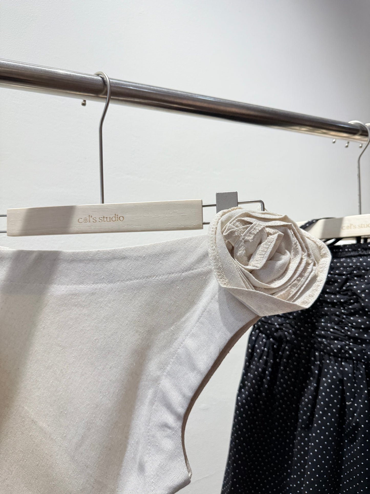 khaki half shoulder top