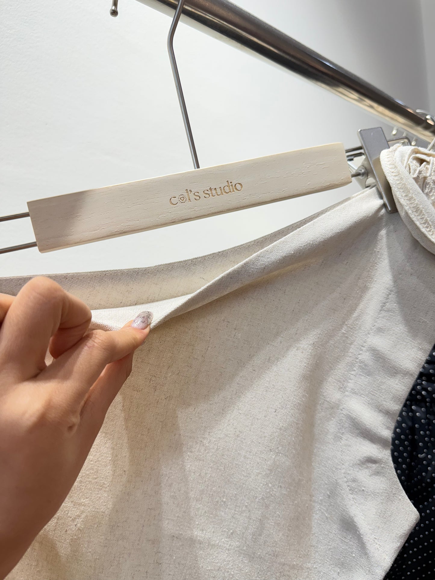 khaki half shoulder top