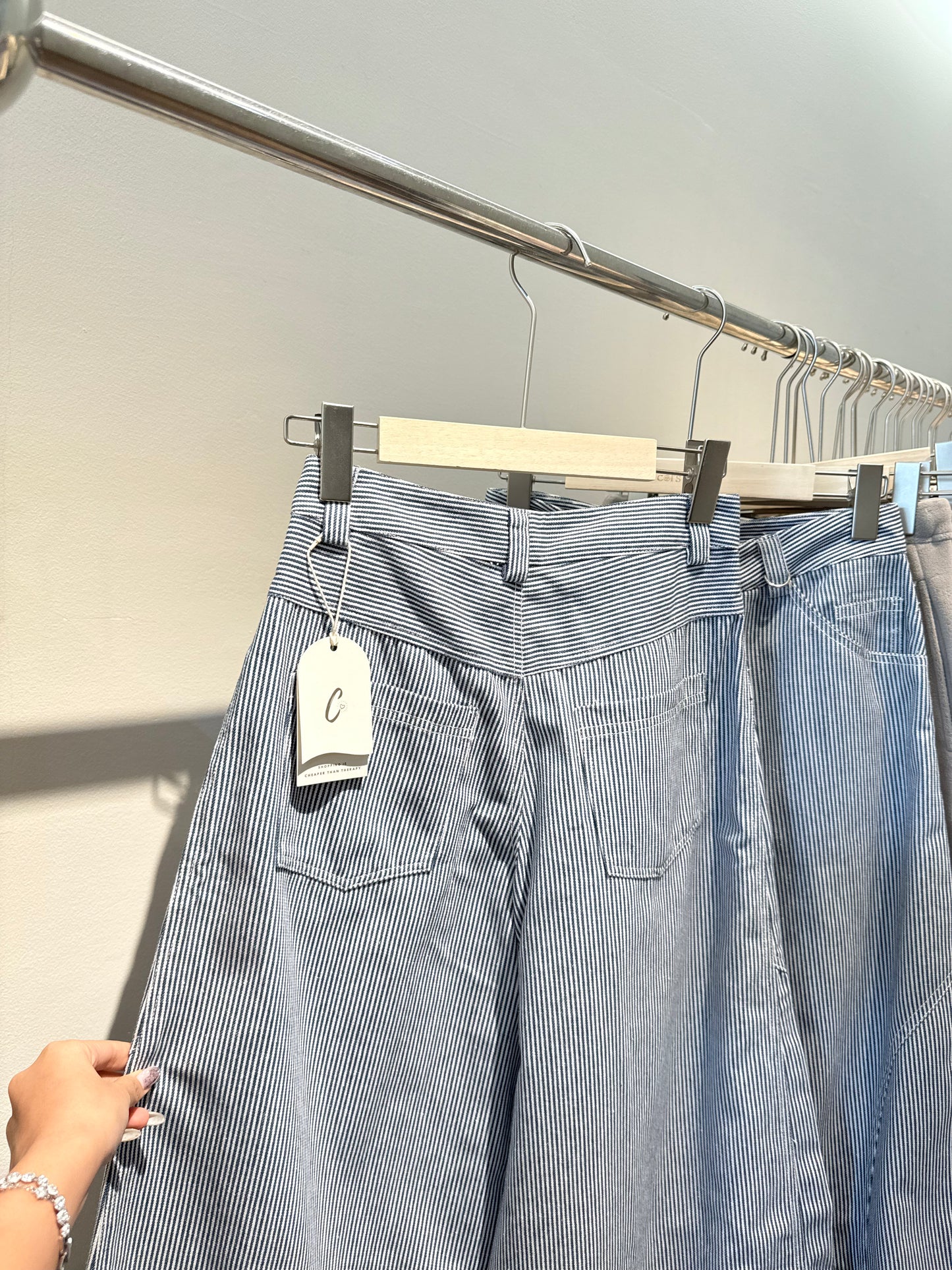 Striped black bottom