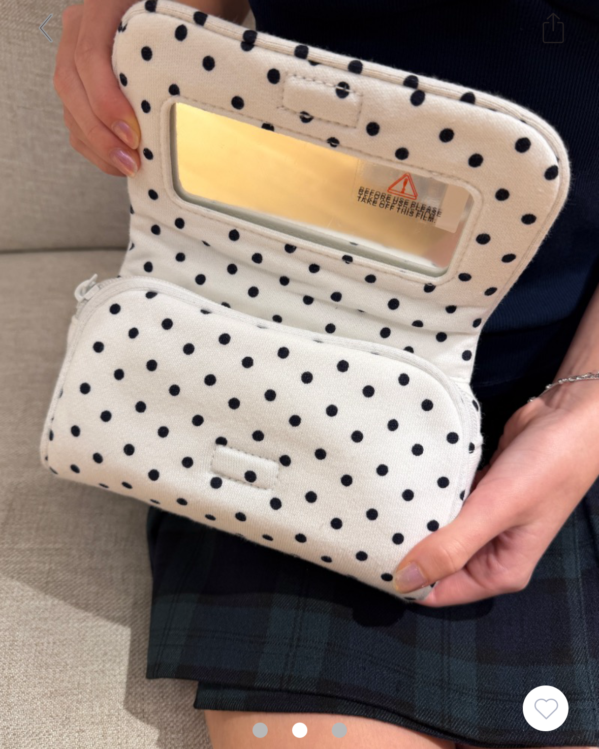 BRANDY Polka Dots Makeup Bag