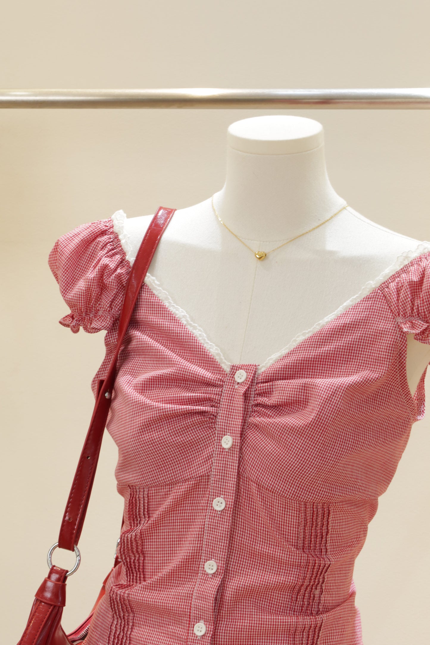 Gingham BM style top