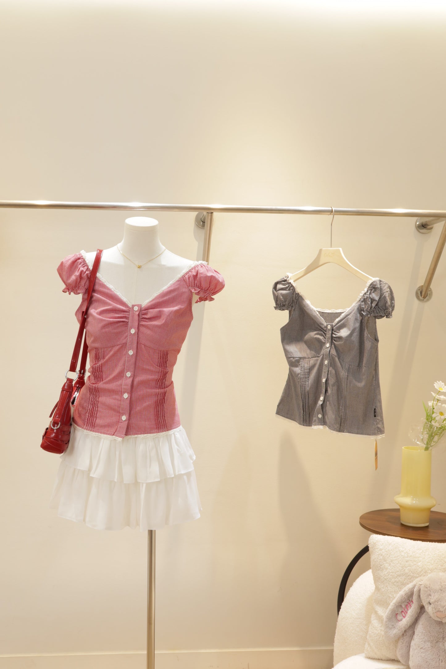 Gingham BM style top