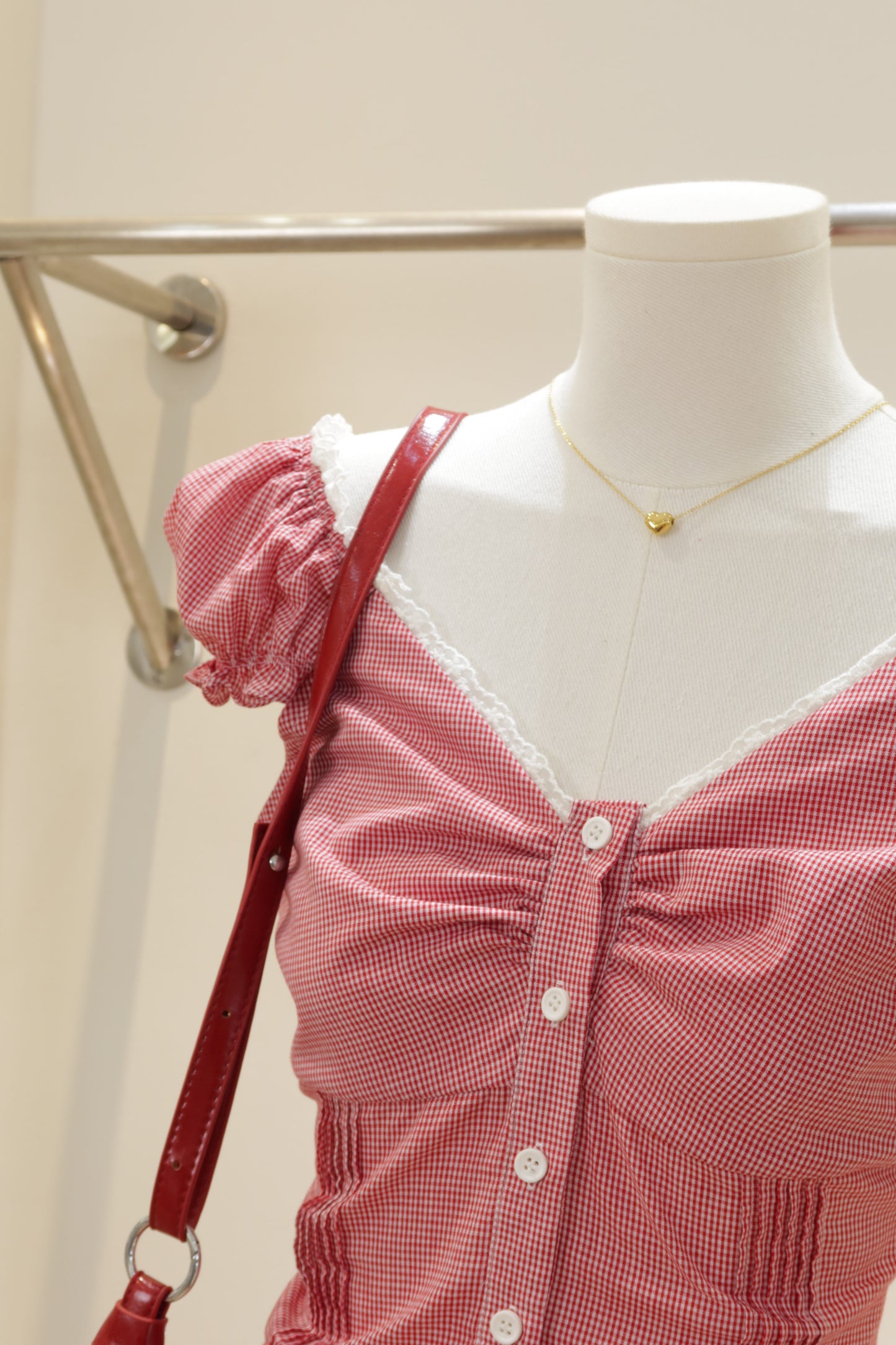 Gingham BM style top