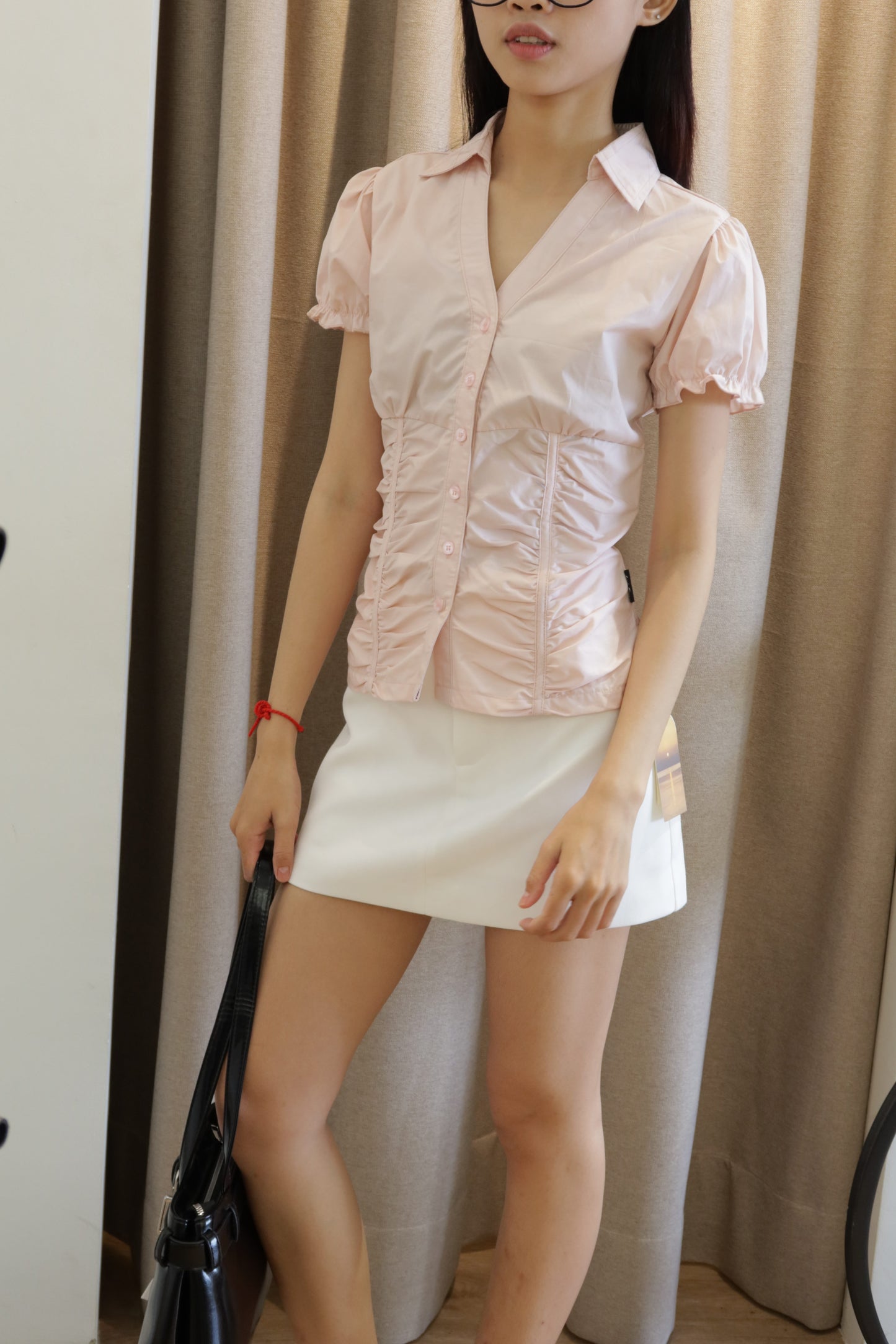 Runched detailed blouse