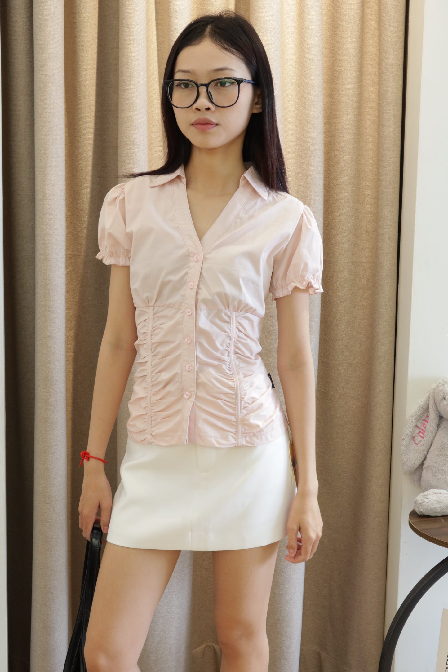 Runched detailed blouse