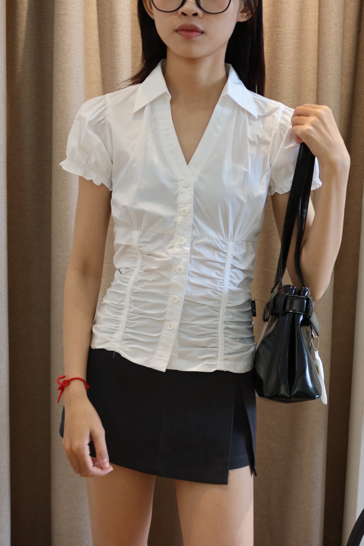 Runched detailed blouse