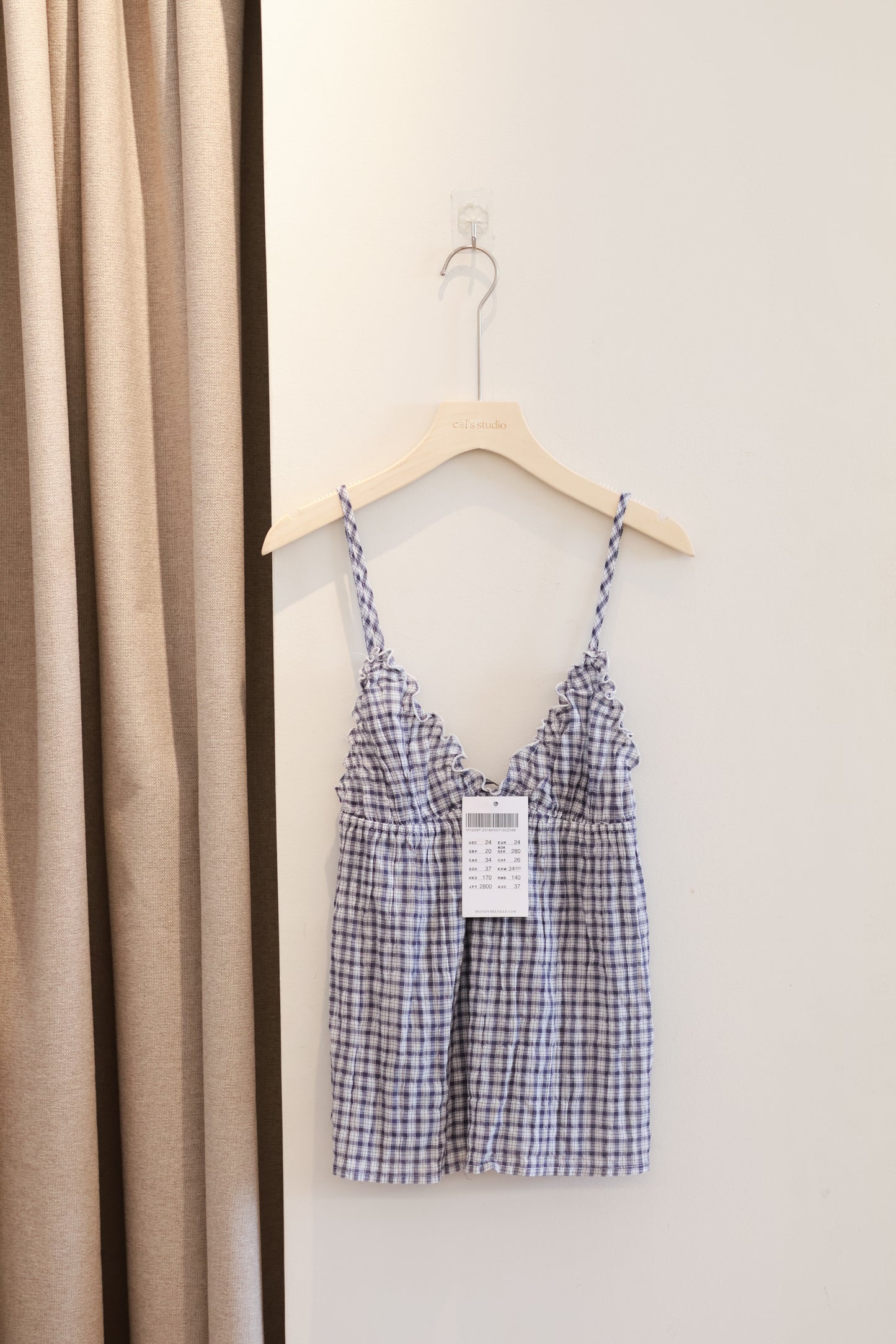 BRANDY PLAID FLOWY