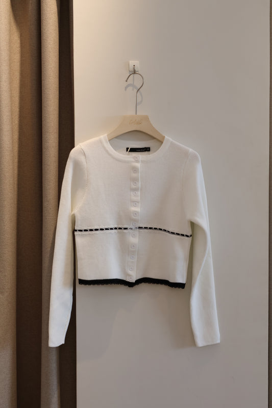 White sweater w/ black accent